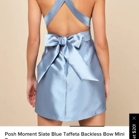 Lulus dress new with tags blue slate - Picture 2 of 3